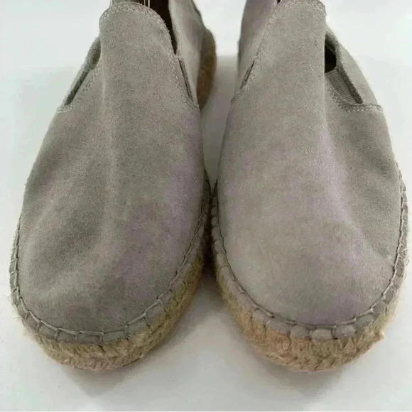 Fabiolas flats size 40 gray suede flatform Espadrilles coastal coastal granny - Picture 3 of 12